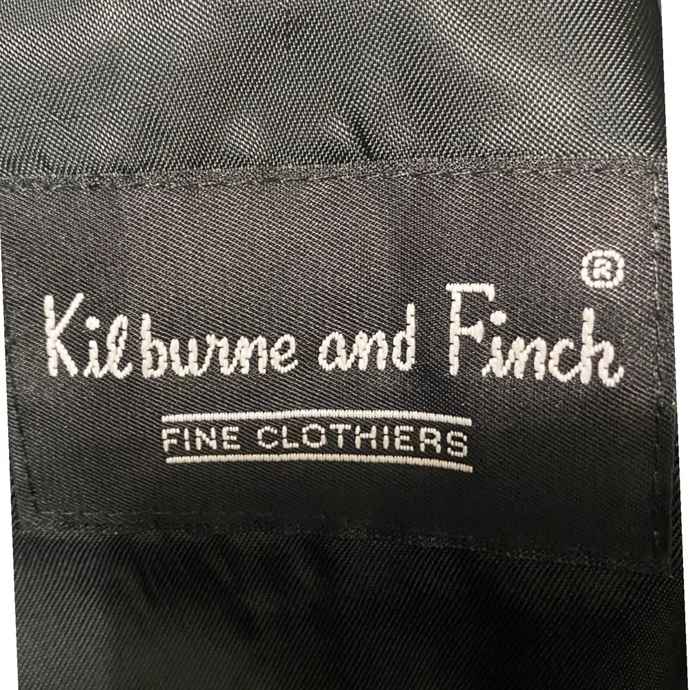 Kilburne and Finch Suit Jacket Mens 41R Gray Old Money Dark Academia Wool Blend